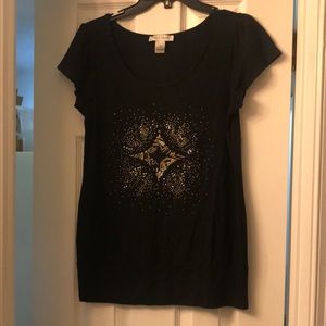 🌼3/$30🌼 WHBM black embellished T-shirt size small